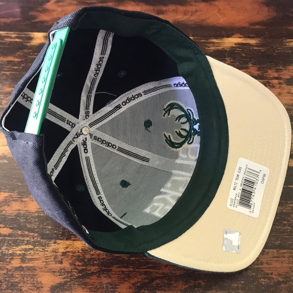 NBA Adidas Milwaukee Bucks SnapBack. OSFA. NWT. - Picture 5 of 5